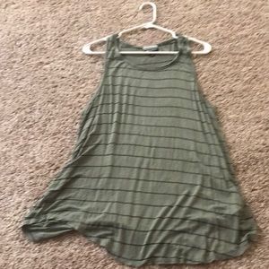 Green and black striped tank